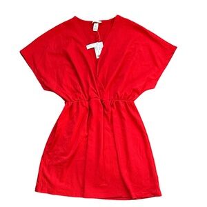 H&M RED DRESS (Kimono style) size Large